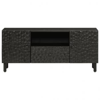 TV-Schrank Schwarz 105x33x46 cm Massivholz Mango