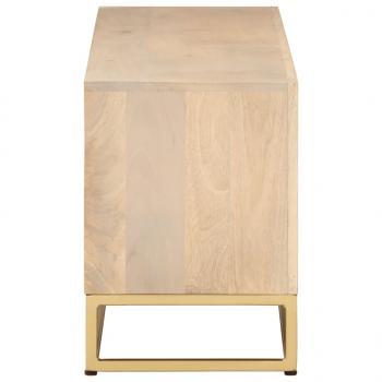 TV-Schrank 110x30x40 cm Massivholz Mango und Eisen