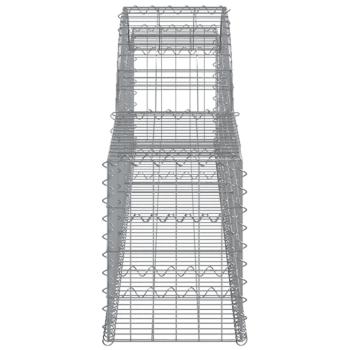 Gabionen mit Hochbogen 12 Stk. 300x30x40/60 cm Verzinktes Eisen