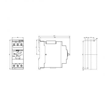 Siemens 3RV2031-4WA10 Leistungsschalter Baugröße S2 für den Motorschutz, CLASS 10 A-Auslöser 42...52 A N-Auslöser 741 A Schraubanschluss