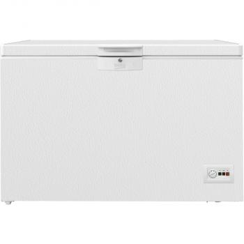 ARDEBO.de Beko HSM37540 Stand Gefriertruhe, 129 cm breit, 360 L, Türschloss, Lederprägung weiß