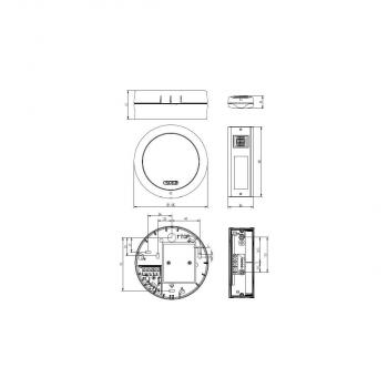 Grothe CALIMA 100 Funkgong Wandmontage-Set mit Sprachausgabe, 2-Tasten Bedienung, 13 Melodien, 500 m, weiß (43680)