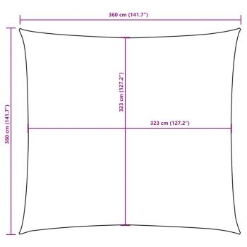 Sonnensegel Oxford-Gewebe Quadratisch 3,6x3,6 m Dunkelgrün