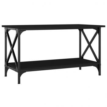 Couchtisch Schwarz 80x45x45 cm Holzwerkstoff und Eisen