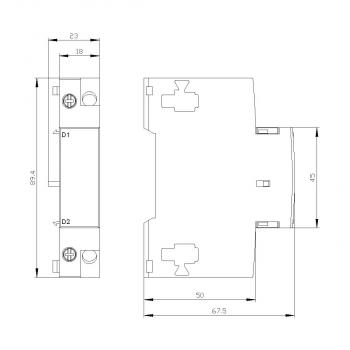 Siemens 3RV2902-1AP0 Unterspannungsauslöser AC 230 V/50 Hz, AC 240 V/60 Hz mit Schraubanschluss für Leistungsschalter 3RV2