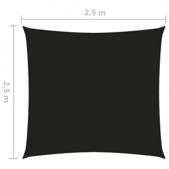 Sonnensegel Oxford-Gewebe Quadratisch 2,5x2,5 m Schwarz