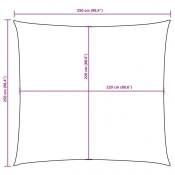 Sonnensegel Oxford-Gewebe Quadratisch 2,5x2,5 m Weiß