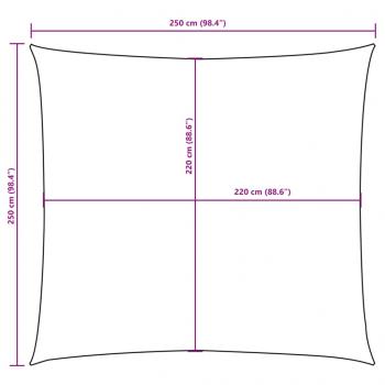 Sonnensegel Oxford-Gewebe Quadratisch 2,5x2,5 m Dunkelgrün