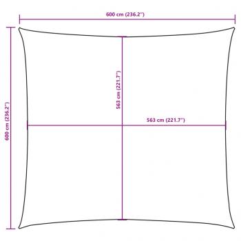 Sonnensegel Oxford-Gewebe Quadratisch 6x6 m Dunkelgrün