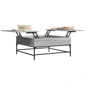 Couchtisch Grau Sonoma 95x95x45 cm Holzwerkstoff und Metall