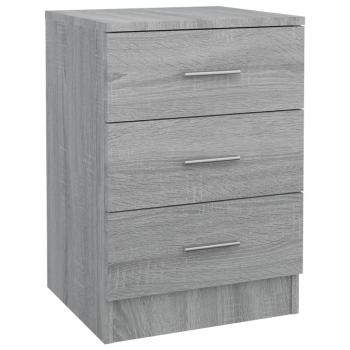 Nachttische 2 Stk. Grau Sonoma 38x35x56 cm Holzwerkstoff