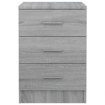 Nachttische 2 Stk. Grau Sonoma 38x35x56 cm Holzwerkstoff