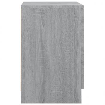 Nachttische 2 Stk. Grau Sonoma 38x35x56 cm Holzwerkstoff