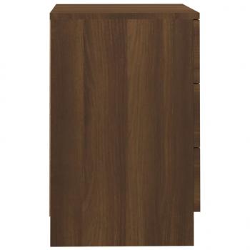 Nachttische 2 Stk. Braun Eichen-Optik 38x35x56 cm Holzwerkstoff