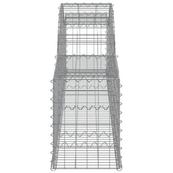 Gabionen mit Hochbogen 13 Stk. 300x30x40/60 cm Verzinktes Eisen