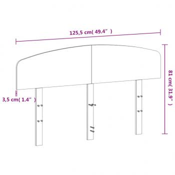 Kopfteil Wachsbraun 120 cm Massivholz Kiefer