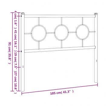 Kopfteil Metall Weiß 100 cm