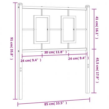 Kopfteil Metall Weiß 80 cm