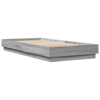 Bettgestell Grau Sonoma 90x200 cm Holzwerkstoff