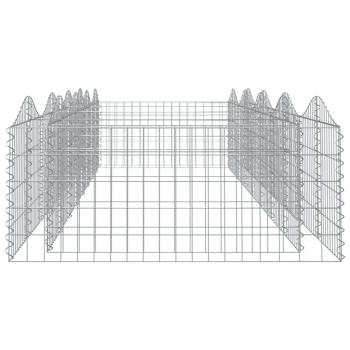 Gabionen-Hochbeet mit Hochbogen 400x100x50 cm Verzinktes Eisen