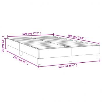 Bettgestell Hellgrau 120x190 cm Samt