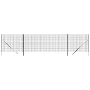 Maschendrahtzaun Anthrazit 2,2x10 m Verzinkter Stahl