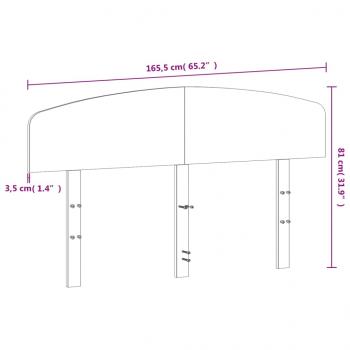 Kopfteil Wachsbraun 160 cm Massivholz Kiefer