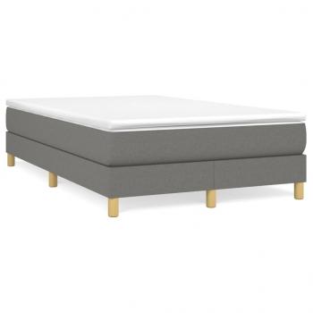 ARDEBO.de - Boxspringbett mit Matratze Dunkelgrau 120x190 cm Stoff