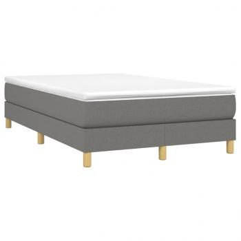 Boxspringbett mit Matratze Dunkelgrau 120x190 cm Stoff