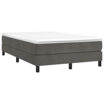 Boxspringbett mit Matratze Dunkelgrau 120x190 cm Samt