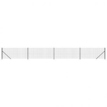 Maschendrahtzaun mit Bodenflansch Anthrazit 1x10 m