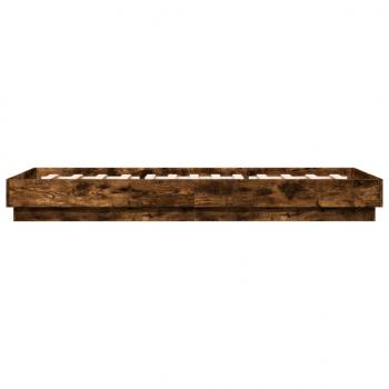 Bettgestell Räuchereiche 90x200 cm Holzwerkstoff