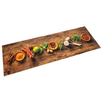 ARDEBO.de - Küchenteppich Waschbar Gewürze 45x150 cm Samt