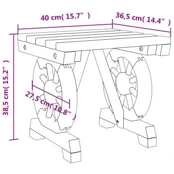 Garten-Fußhocker 40x36,5x38,5 cm Massivholz Tanne