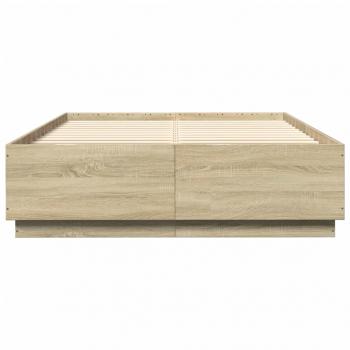 Bettgestell Sonoma-Eiche 150x200 cm Holzwerkstoff