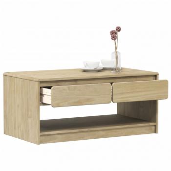 ARDEBO.de - Couchtisch SAUDA Eiche-Optik 99x55x45 cm Massivholz Kiefer