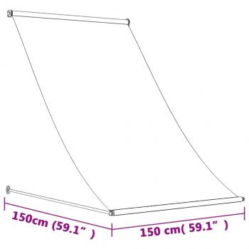 Markise Einziehbar Anthrazit 150x150 cm Stoff und Stahl