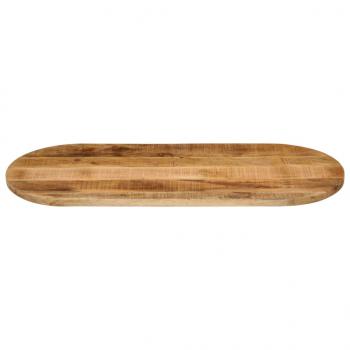 Tischplatte 110x40x3,8 cm Oval Raues Massives Mangoholz