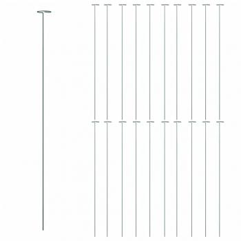 Pflanzenstützen 20 Stk. Dunkelgrün 91 cm Stahl