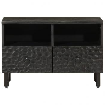 TV-Schrank Schwarz 70x33x46 cm Massivholz Mango