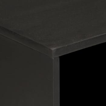 Nachttisch Schwarz 50x33x60 cm Massivholz Mango