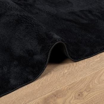 Teppich OVIEDO Kurzflor Schwarz 80x150 cm