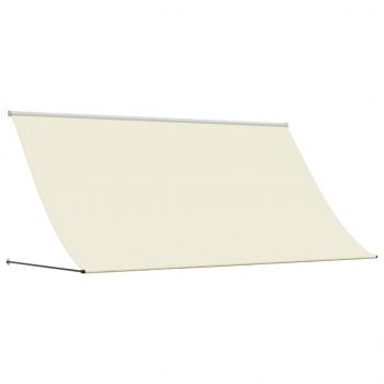 ARDEBO.de - Markise Einziehbar Creme 300x150 cm Stoff und Stahl