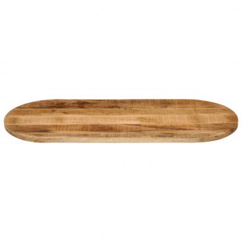 Tischplatte 80x40x3,8 cm Oval Raues Massives Mangoholz