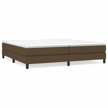 Boxspringbett mit Matratze Dunkelbraun 200x200 cm Stoff