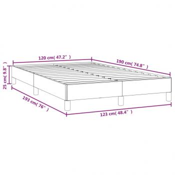 Bettgestell Dunkelblau 120x190 cm Samt