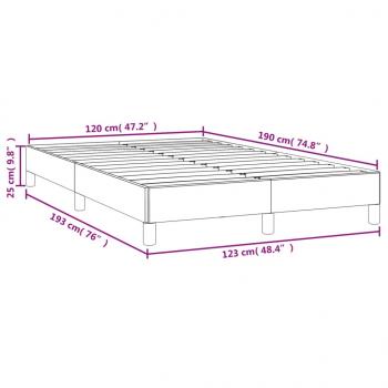 Bettgestell Blau 120x190 cm Stoff