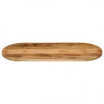 Tischplatte 90x40x3,8 cm Oval Raues Massives Mangoholz