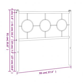 Kopfteil Metall Weiß 90 cm