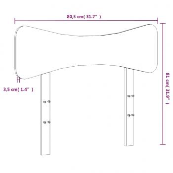 Kopfteil 75 cm Massivholz Kiefer